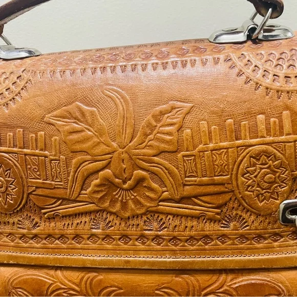 Vintage Brown Leather Handbag